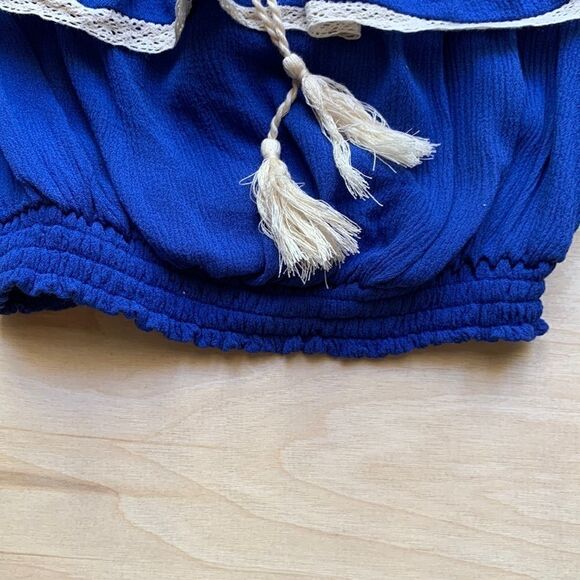 Royal Blue Crop Top - Picture 3 of 8